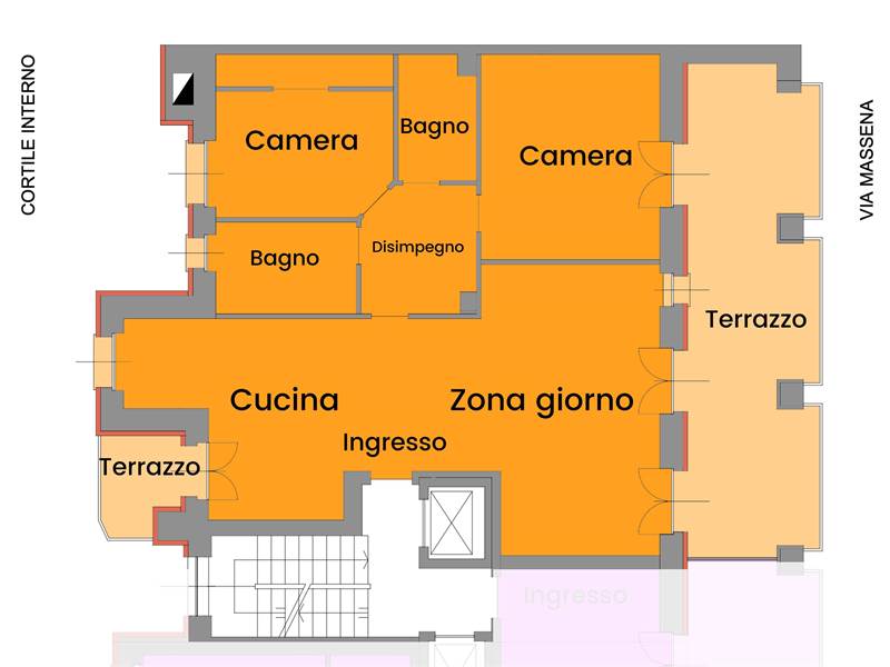 ATTICO con terrazzo  - Via Massena 4